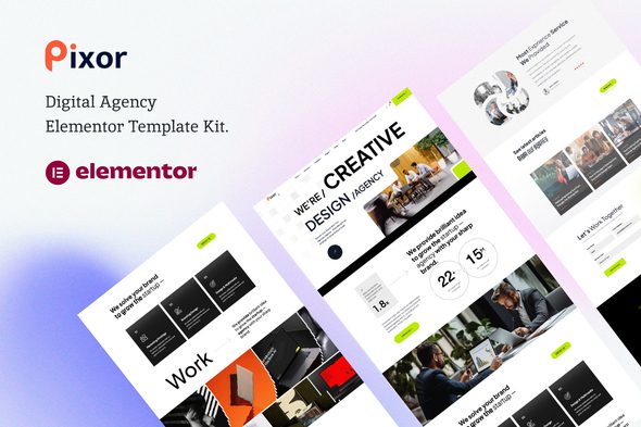 Pixor – Creative Digital Agency Elementor Template Kit